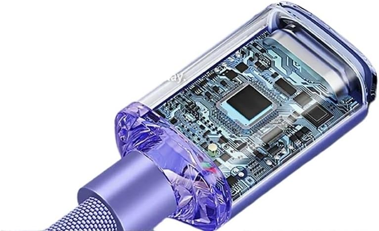 كابل USB C 120 واط 6 أمبير سريع الشحن كابل بيانات 1 متر لون بنفسجي للنوع C - Image 5